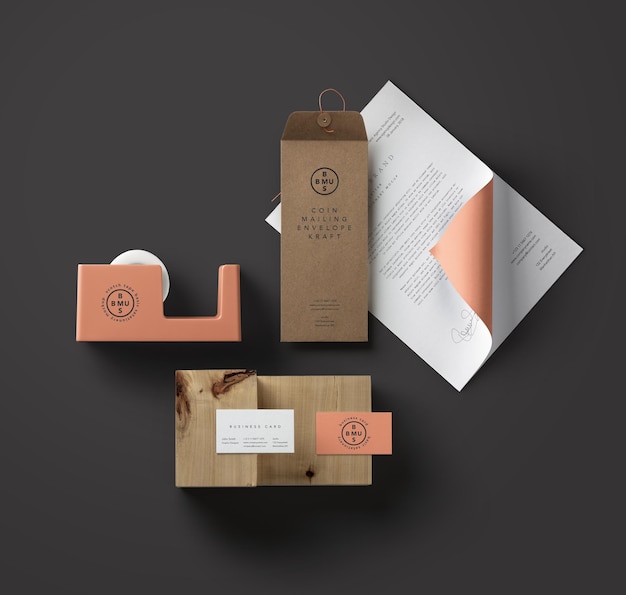 PSD stationery mockup