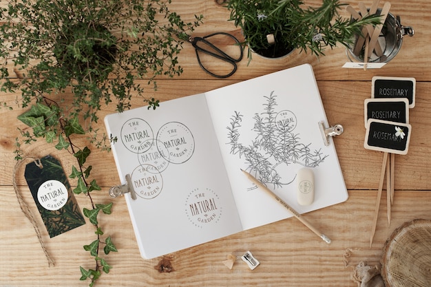 PSD stationery mockup