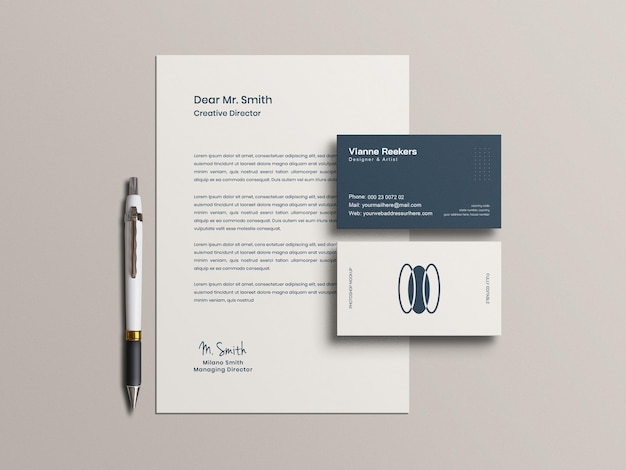 PSD stationery mockup