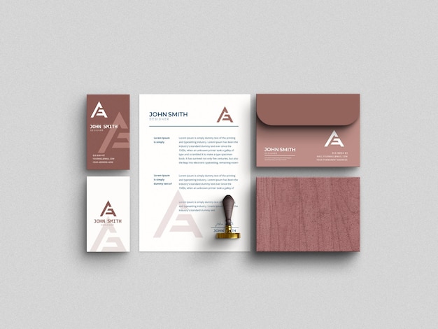 PSD stationery mockup