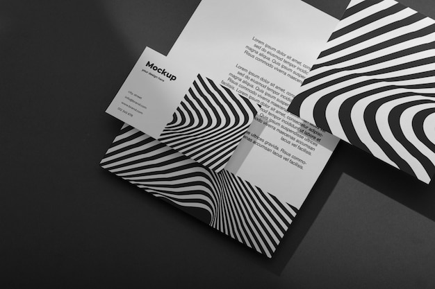 PSD stationery optical print mockup design