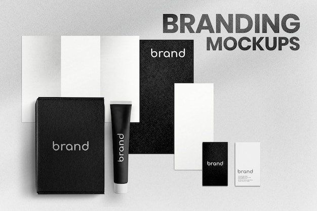 PSD stationery and paper mockup psd