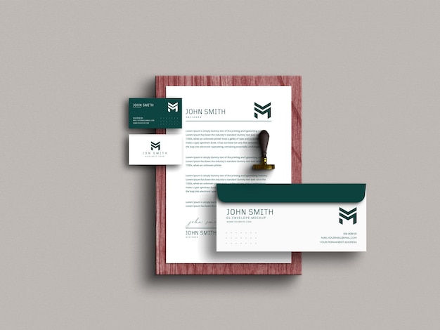 Stationery set mockup