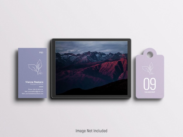 Stationery set mockup