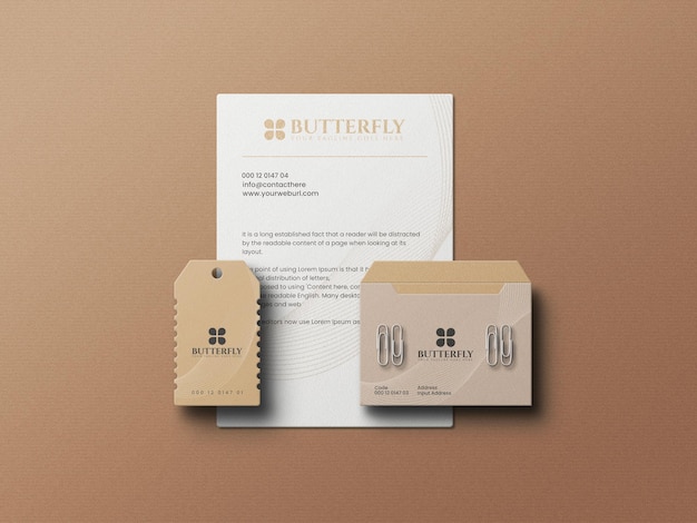 Stationery set mockup