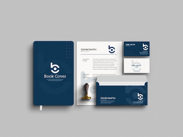 stationery set mockup