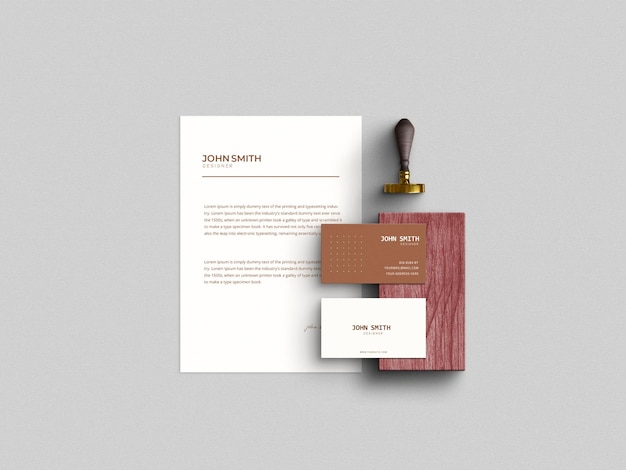 PSD stationery set mockup