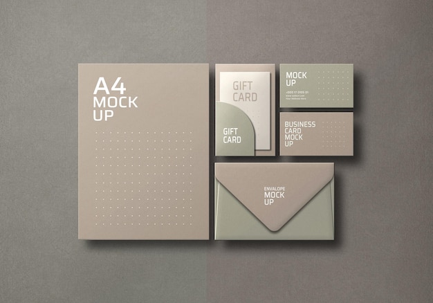 Stationery set mockup