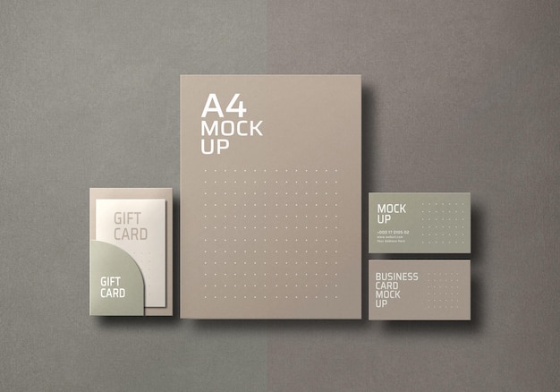 Stationery set mockup