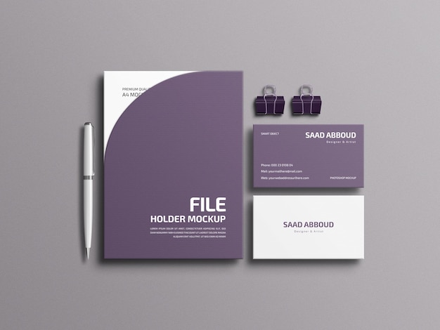 Stationery set mockup