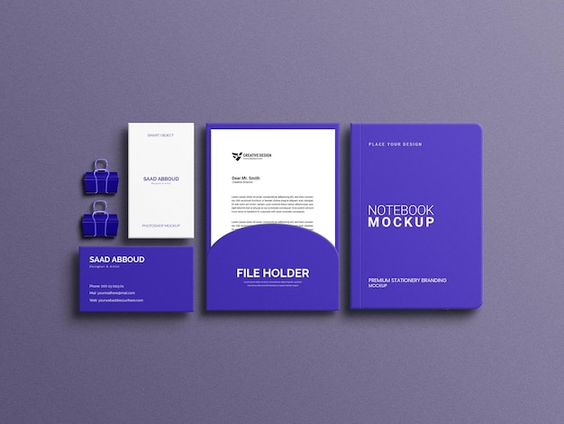 Stationery set mockup