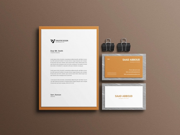 Stationery set mockup