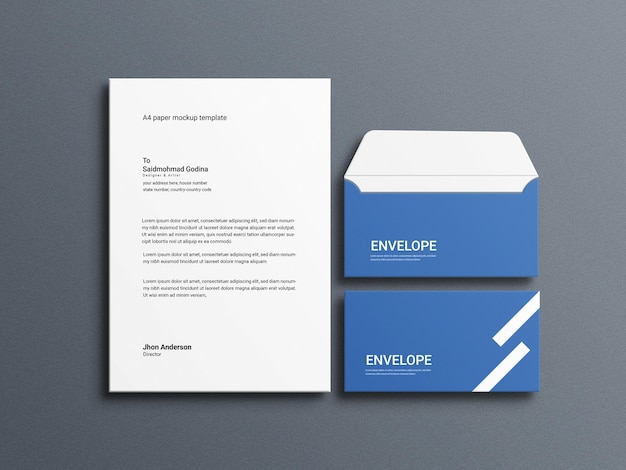 Stationery set mockup