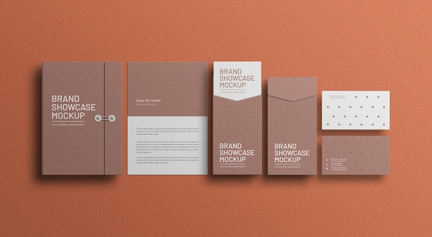 Stationery set mockup