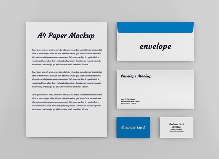 Stationery set mockup  