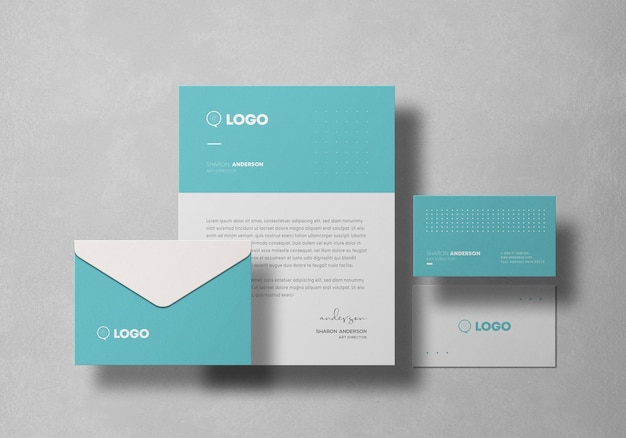 Stationery set mockup