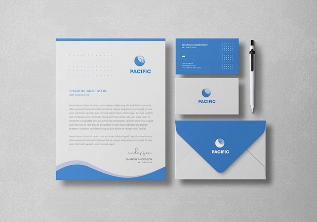 Stationery set mockup