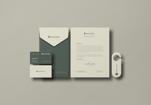 Stationery set mockup