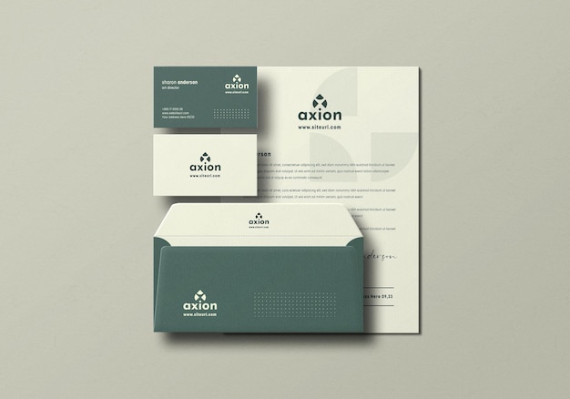 Stationery set mockup