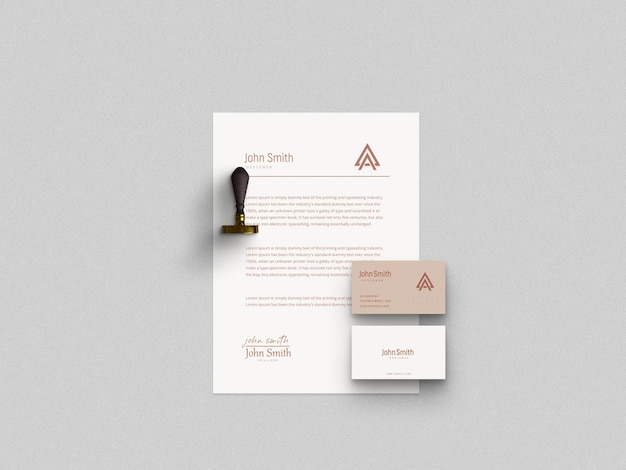 PSD stationery set mockup