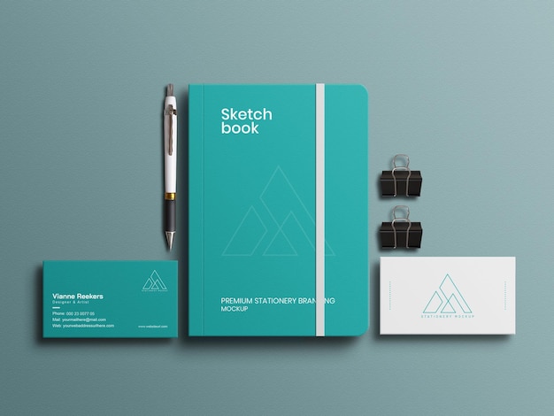 Stationery set mockup