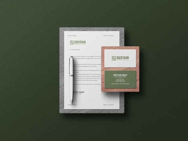 Stationery set mockup