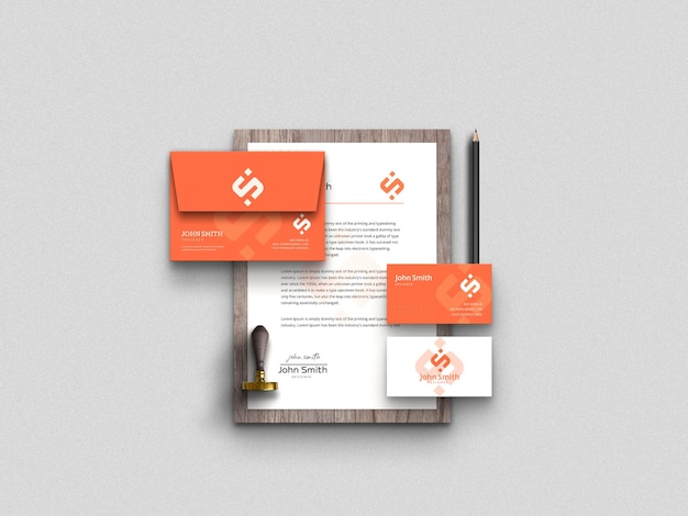 Stationery set mockup