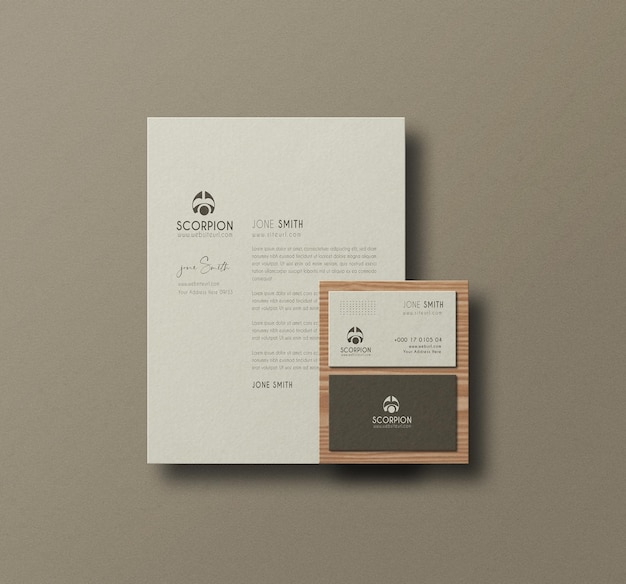 Stationery set mockup