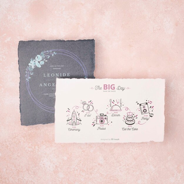 stationery wedding invitation concept