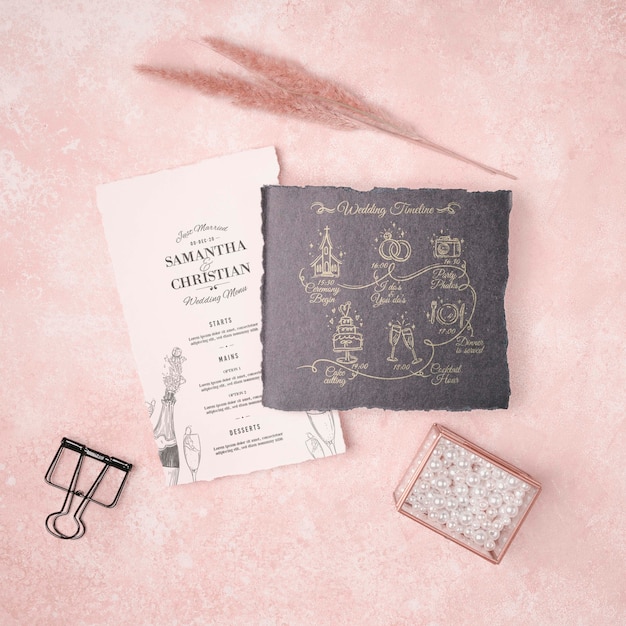 stationery wedding invitation concept