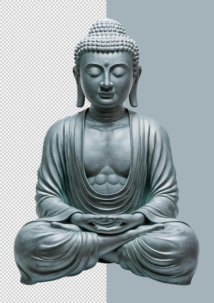 PSD statua di buddha su uno sfondo trasparente