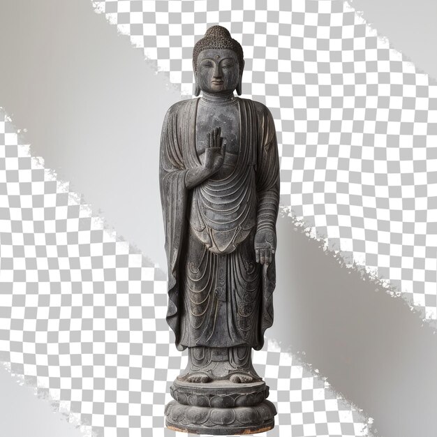 PSD una statua di un buddha con la parola dio su di essa