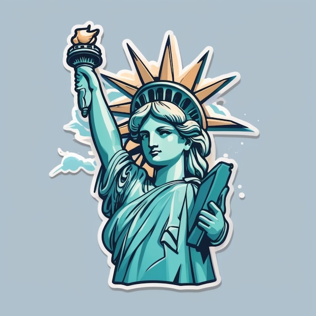 PSD statue of liberty psd on a white background