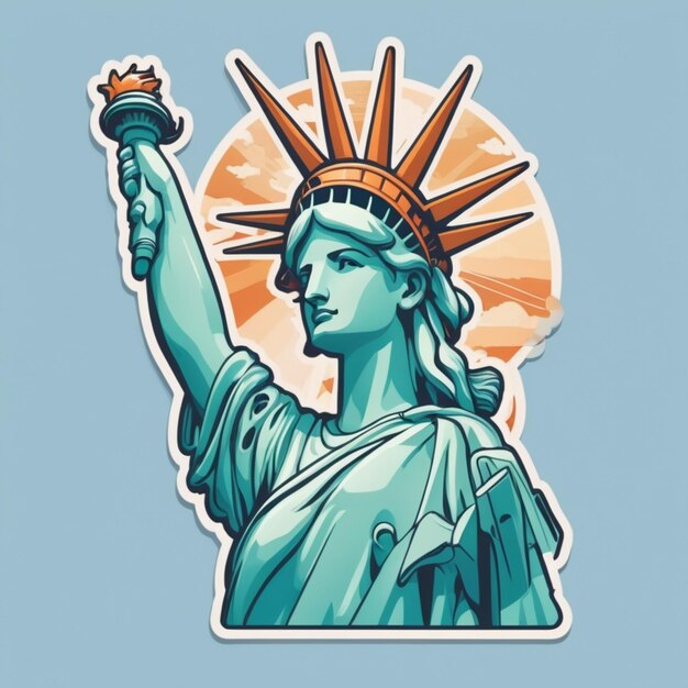 Statue of liberty psd on a white background