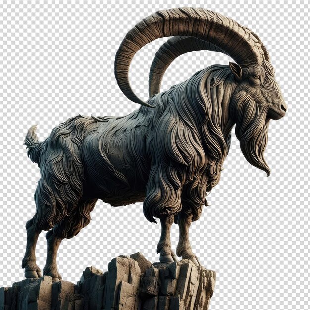 PSD a statue of a ram with a goat on it