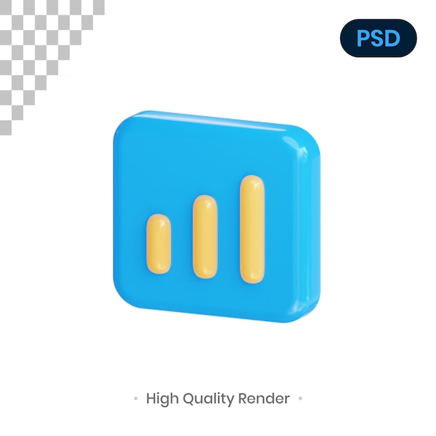 Statystyczna Ilustracja Renderowania 3d Premium Psd