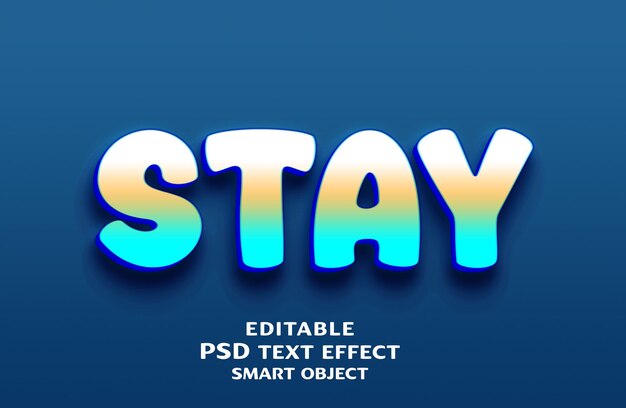 PSD stay 3d tekst effect ontwerp