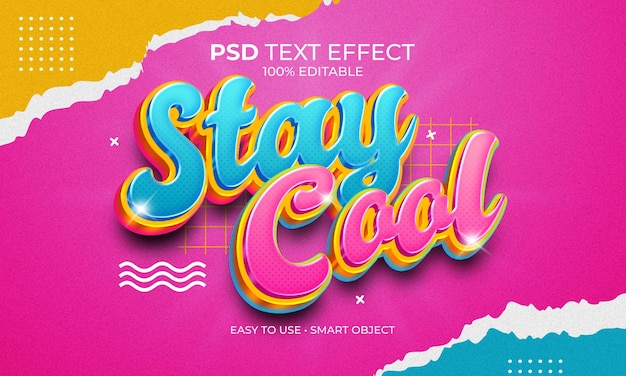 Stay cool text effect