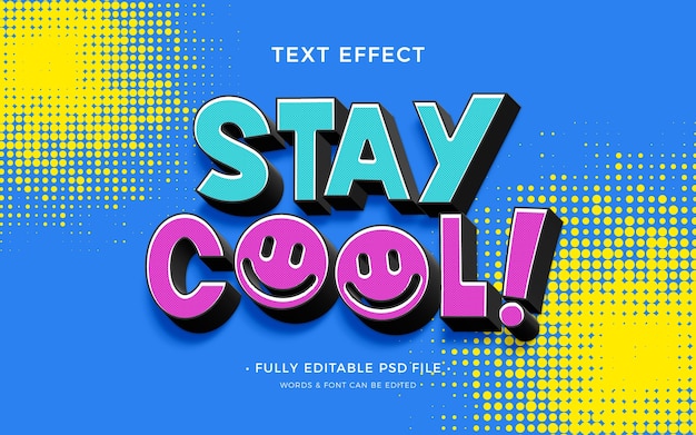 Stay cool text effect