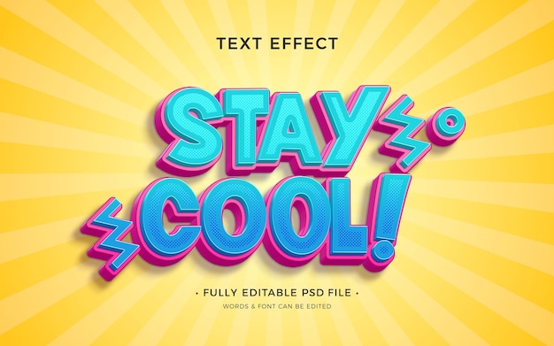 stay cool text effect