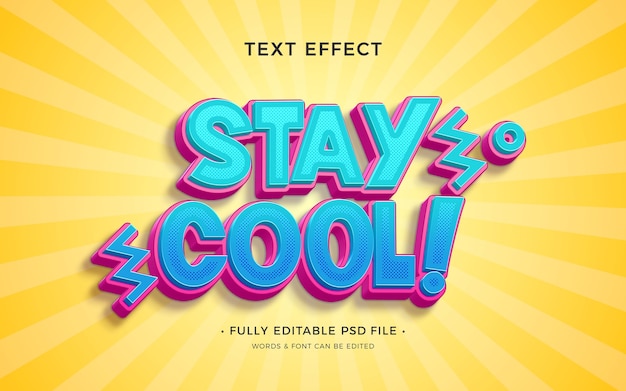 PSD stay cool text effect