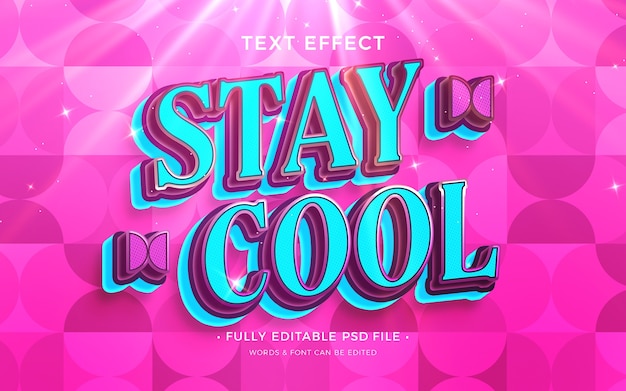 Stay cool text effect