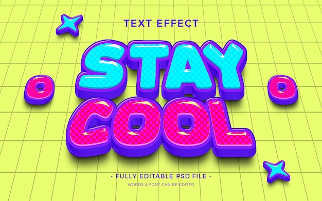 Stay cool text effect