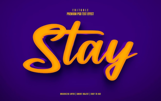 Stay editable premium psd text effect