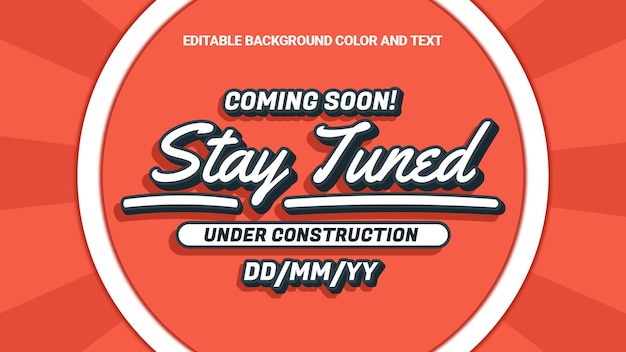 PSD stay tuned banner template promotion
