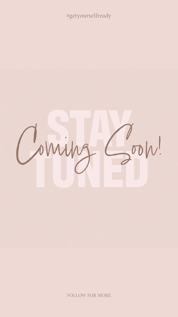 Stay Tuned Coming Soon Store Promotional Design for Social Media and Instagram Post Template PSD