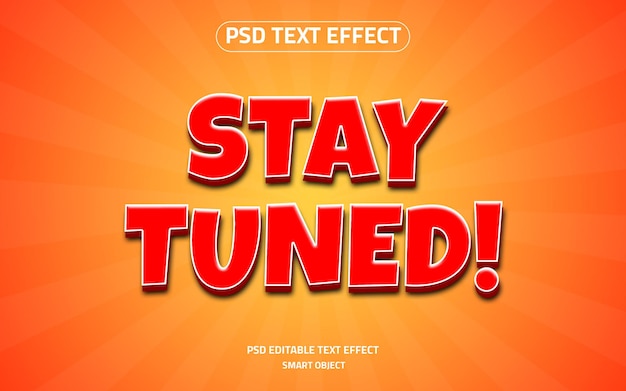 stay tuned text effect style logo mockup