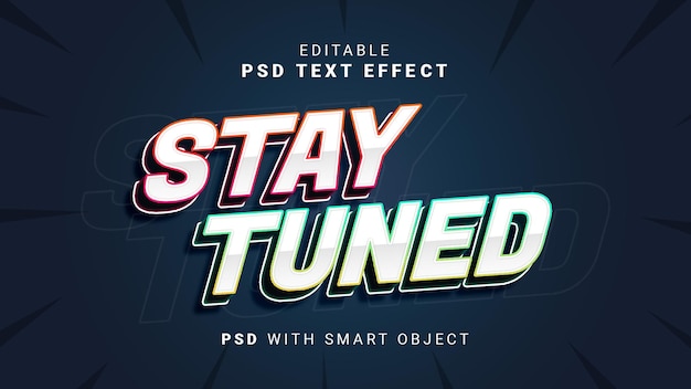 PSD stay tuned text effect