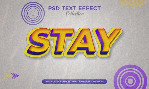 PSD stay vintage style text effect template