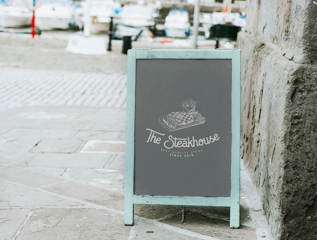 The steakhouse board design mockup